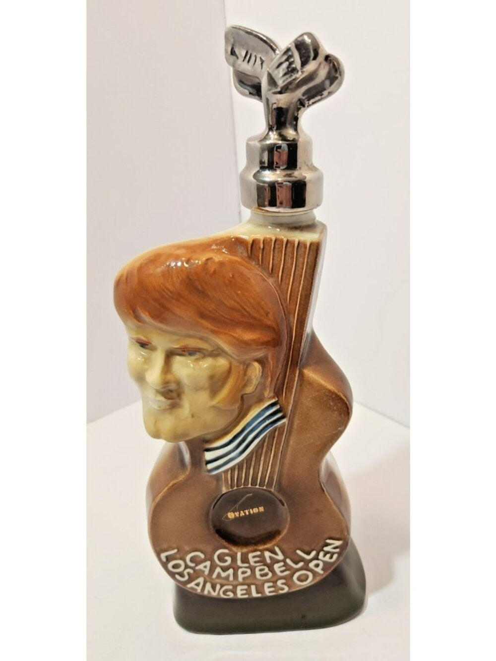 Glen Campbell-Collectors Jim Beam Bottle-1977-51st Riviera Country Club Golf